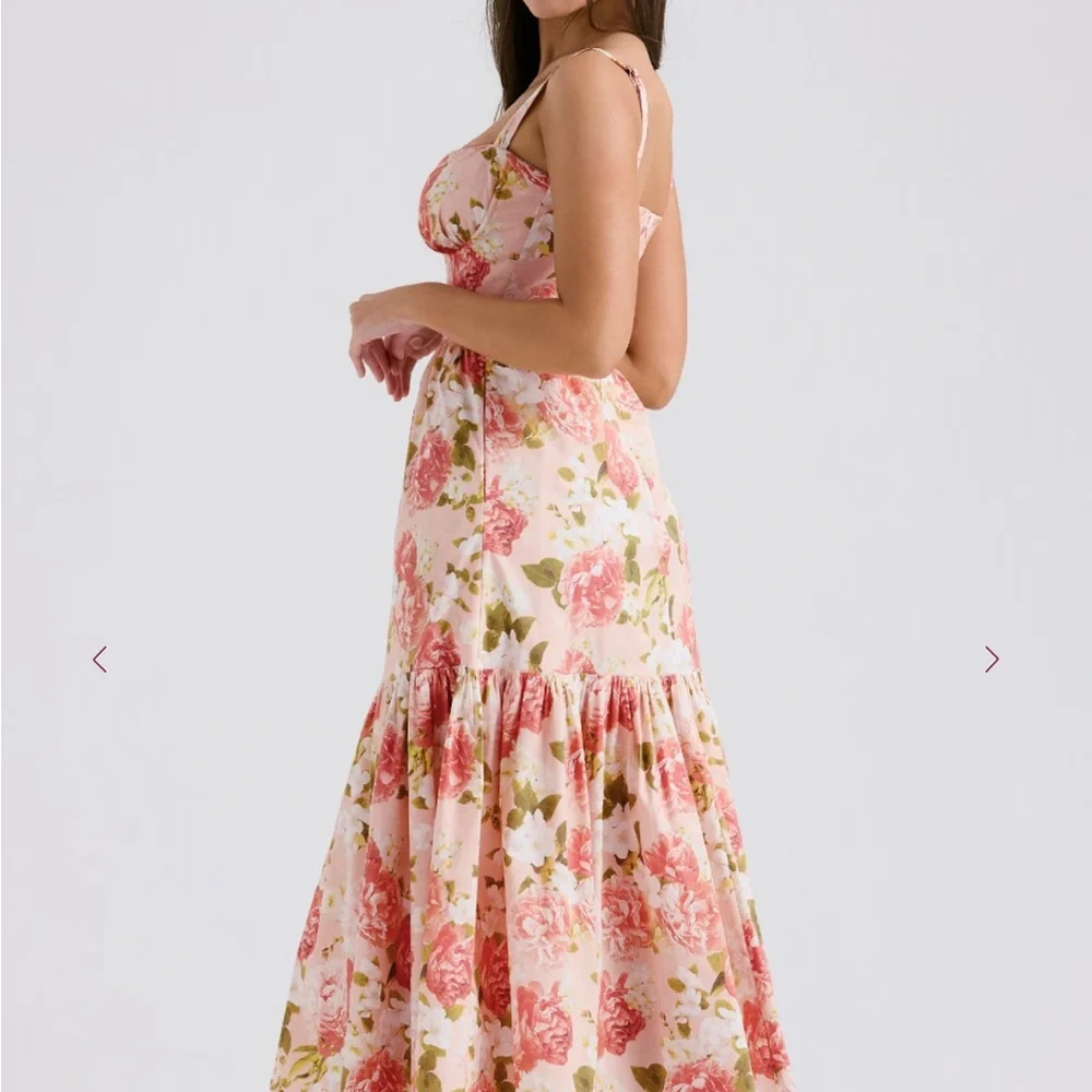 House of CB Pink Floral Midi Dress - Picture 3 of 12